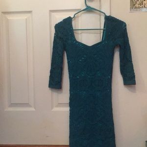 Free people body con blue dress